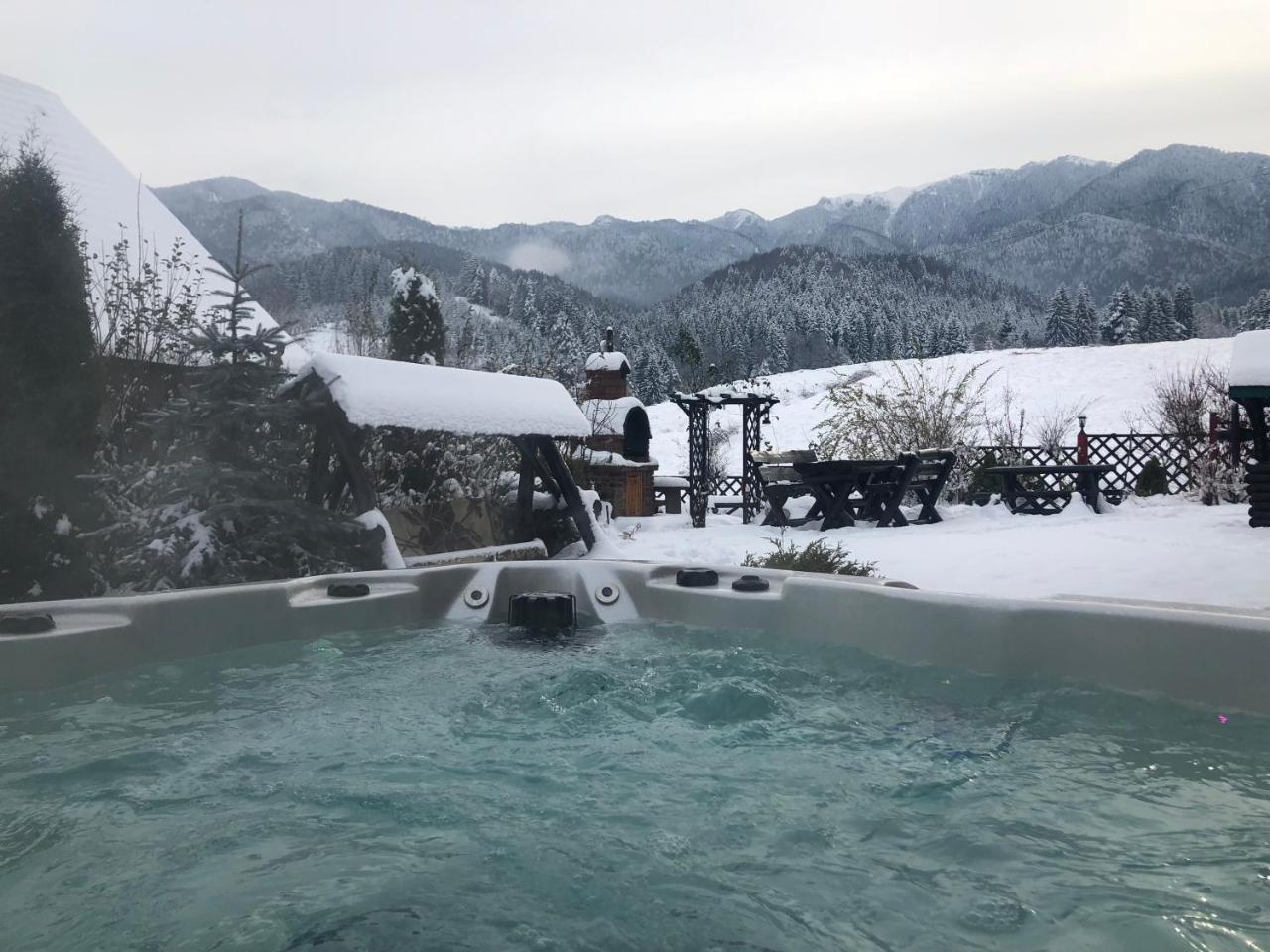 Вілла Hot Tub Chalet Retreat Брашов Екстер'єр фото